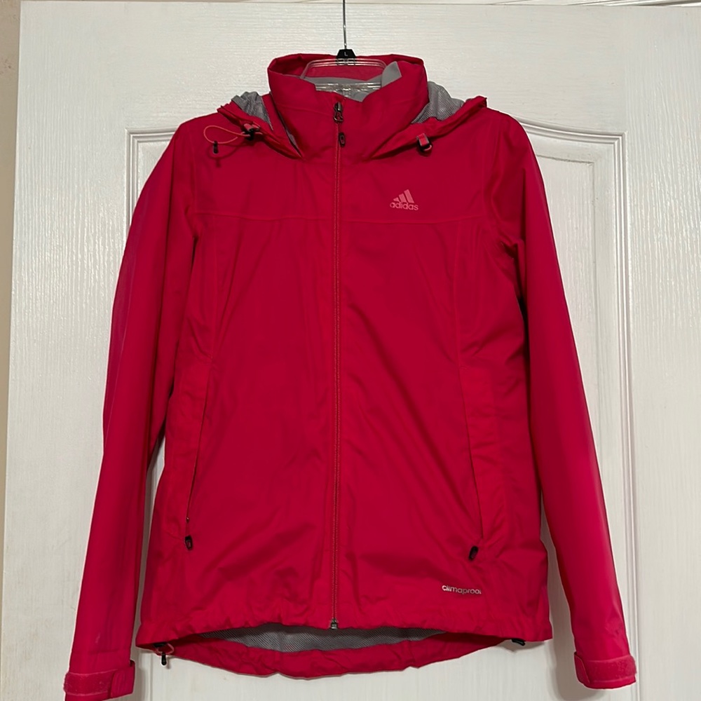 2014 Small Adidas Outdoor Women’s Hot Pink Hooded Insulated Jacket/Windbreaker
